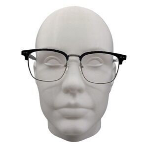 Sunoptic 886A Browline  Eyeglasses Black Silver 53-19-148